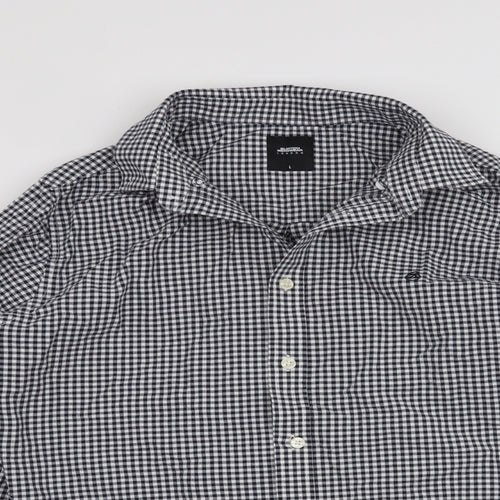 Burton Menswear Mens Blue Check   Button-Up Size L