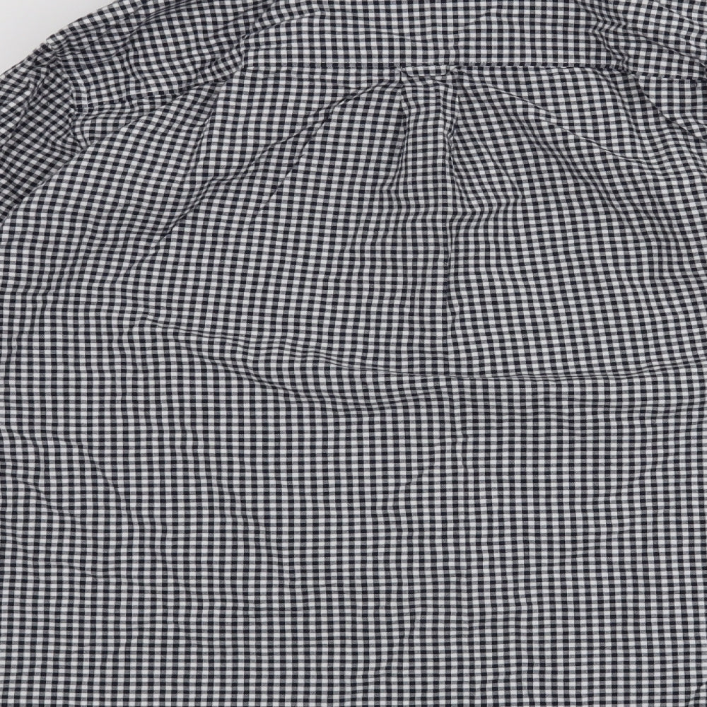 Burton Menswear Mens Blue Check   Button-Up Size L