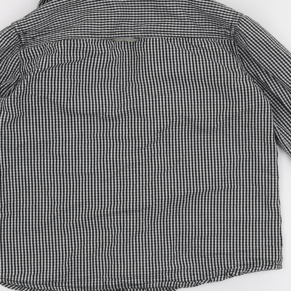 F&F Boys Black Check  Basic Button-Up Size 7-8 Years
