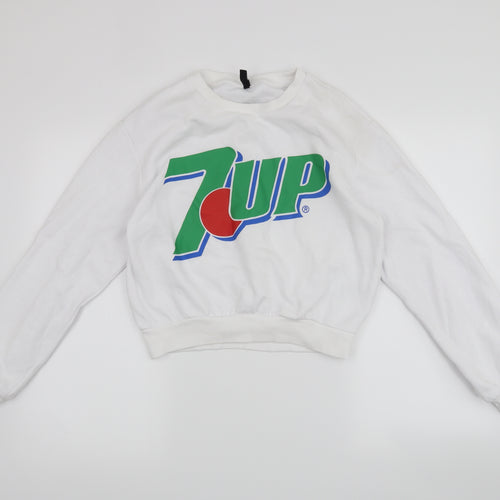 H&M Womens White   Pullover Jumper Size S