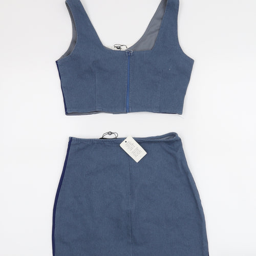 Miss Guided Womens Blue   Skirt Outfit/Set Size 8