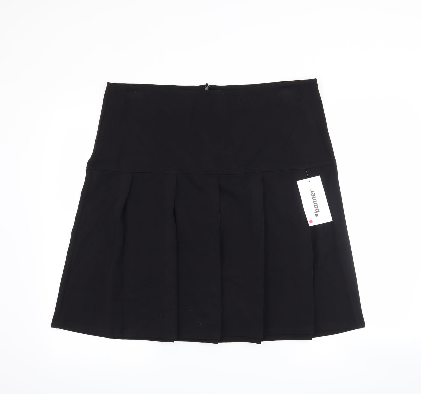 Banner Womens Black   Pleated Skirt Size 38 in
