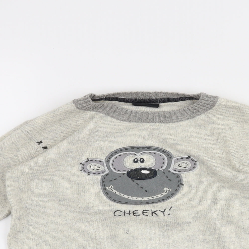 NEXT Boys Grey   Pullover Jumper Size 3-4 Years