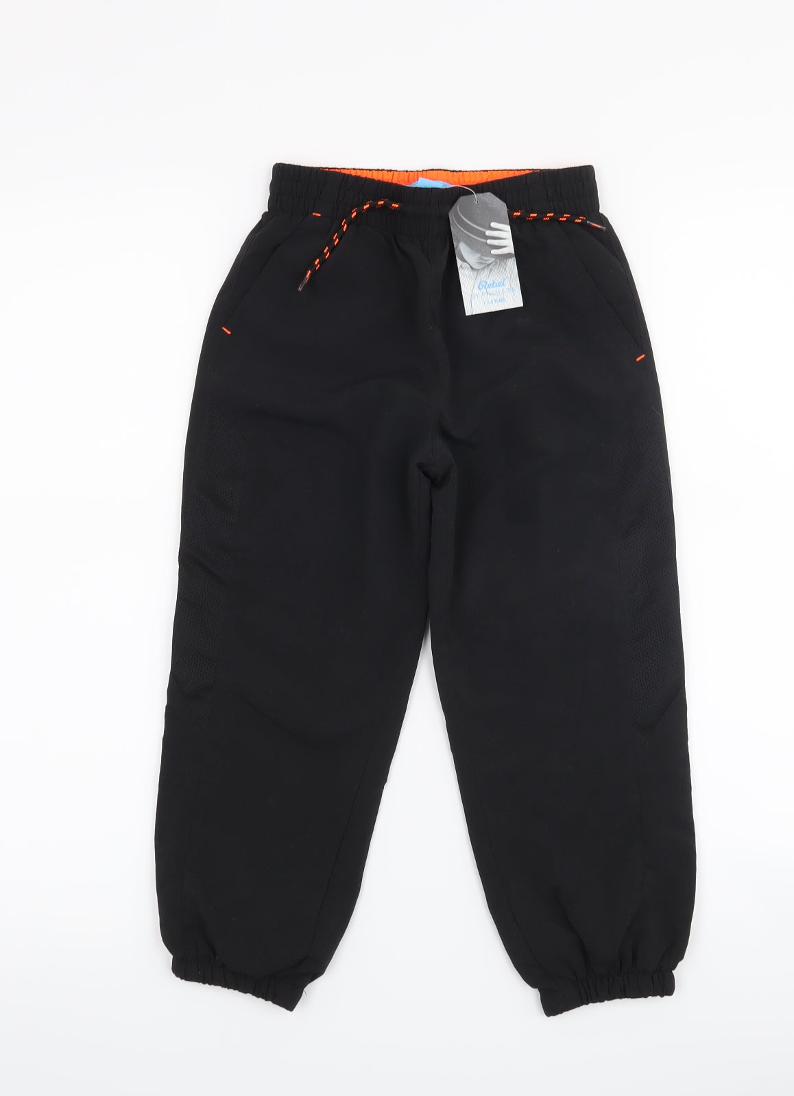 Rebel Boys Black   Jogger Trousers Size 5-6 Years
