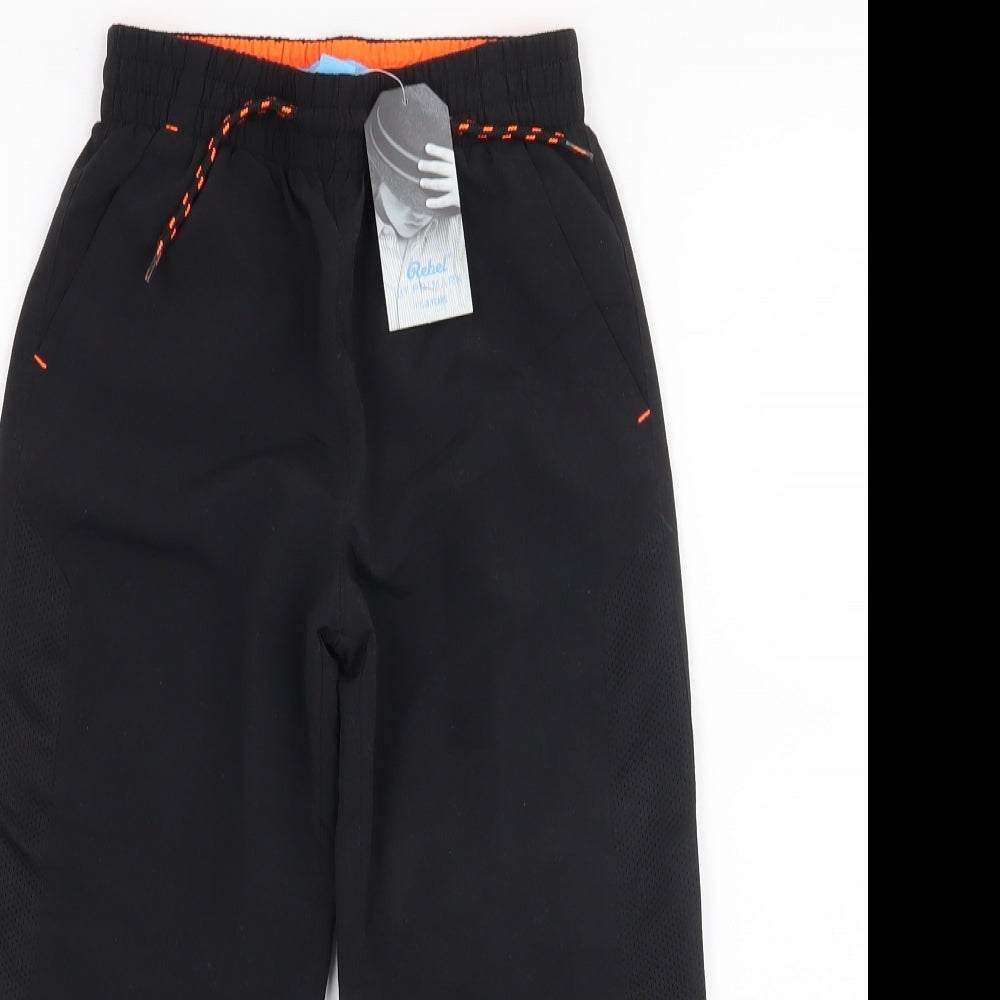 Rebel Boys Black   Jogger Trousers Size 5-6 Years