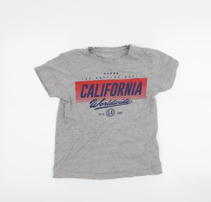Primark Boys Grey Basic T-Shirt Size 9-10 Years