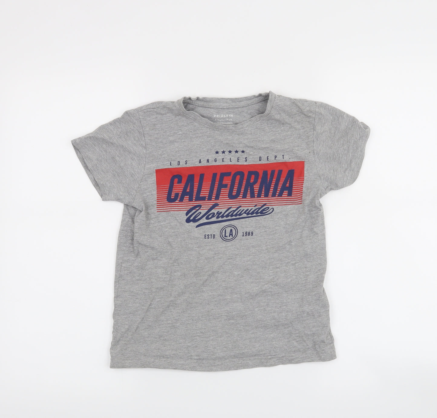 Primark Boys Grey   Basic T-Shirt Size 9-10 Years