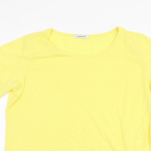 Damart Womens Yellow   Basic T-Shirt Size 14