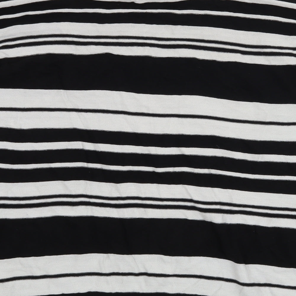 NEXT Womens Black Striped  Pullover Jumper Size 14