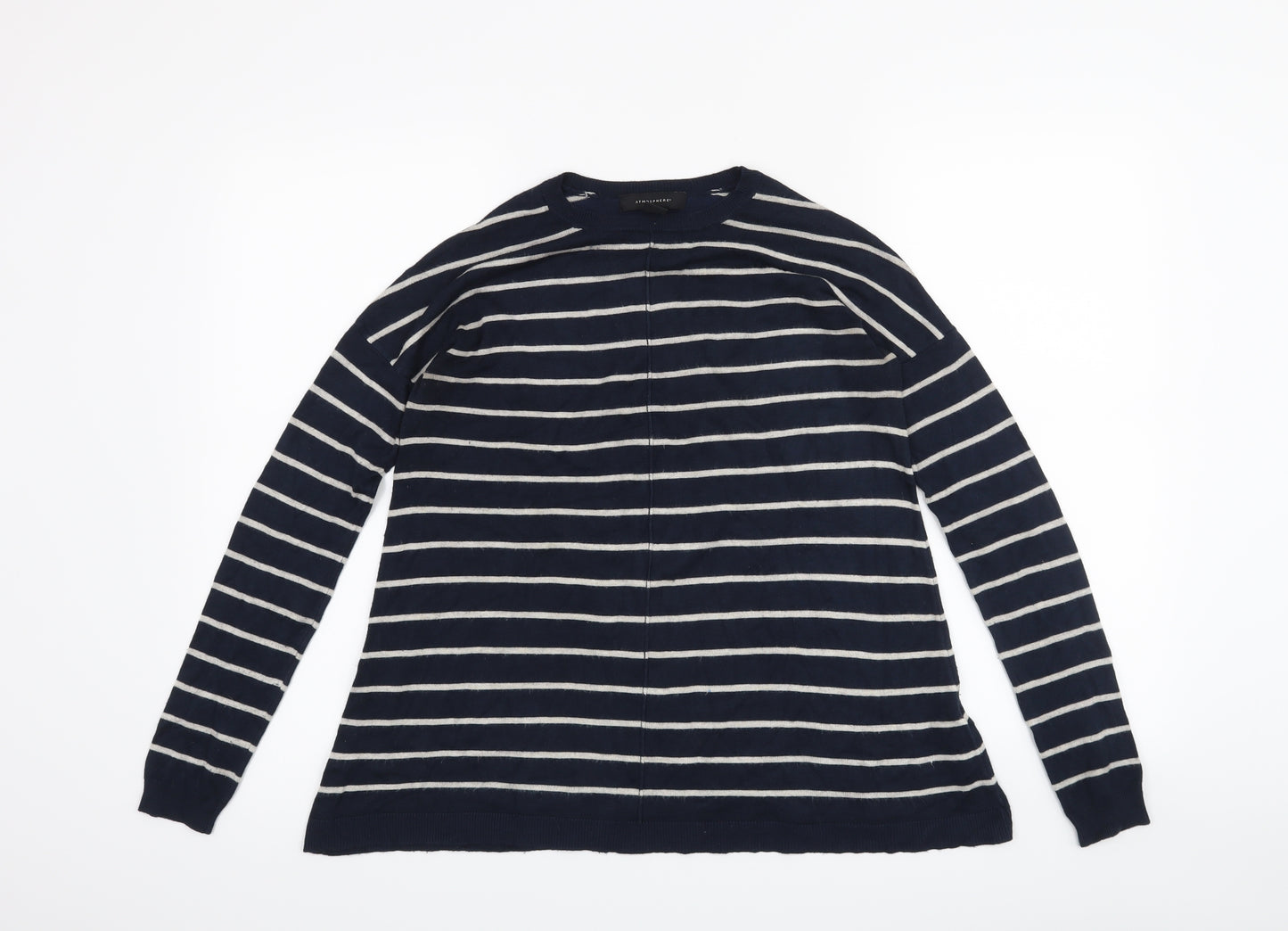 Atmosphere Womens Blue Striped  Pullover Jumper Size 8