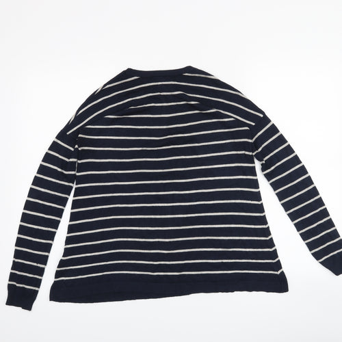 Atmosphere Womens Blue Striped  Pullover Jumper Size 8