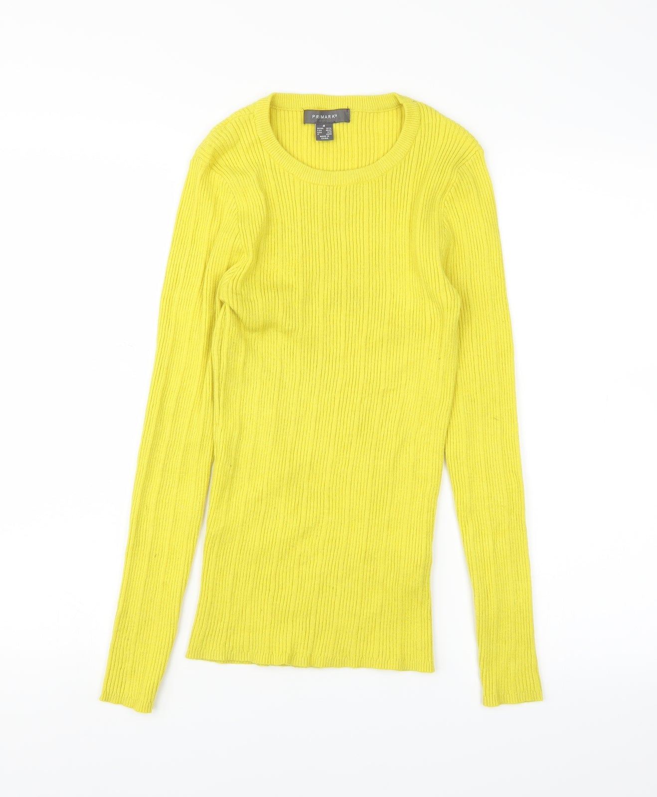 Primark Womens Yellow   Pullover Jumper Size M