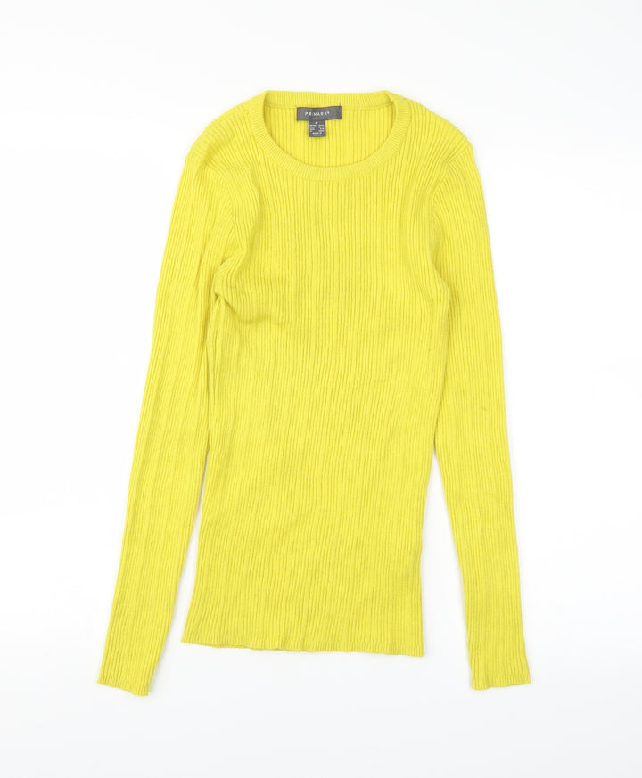 Primark Womens Yellow   Pullover Jumper Size M