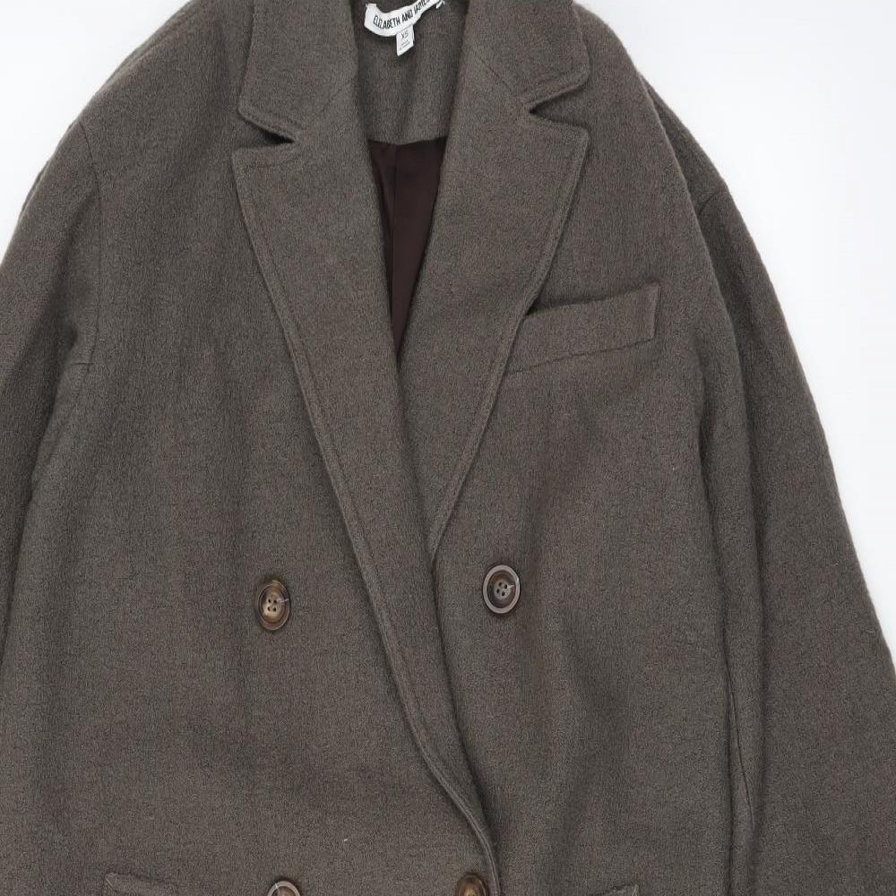 elizabeth and james Womens Brown   Overcoat Coat Size XS