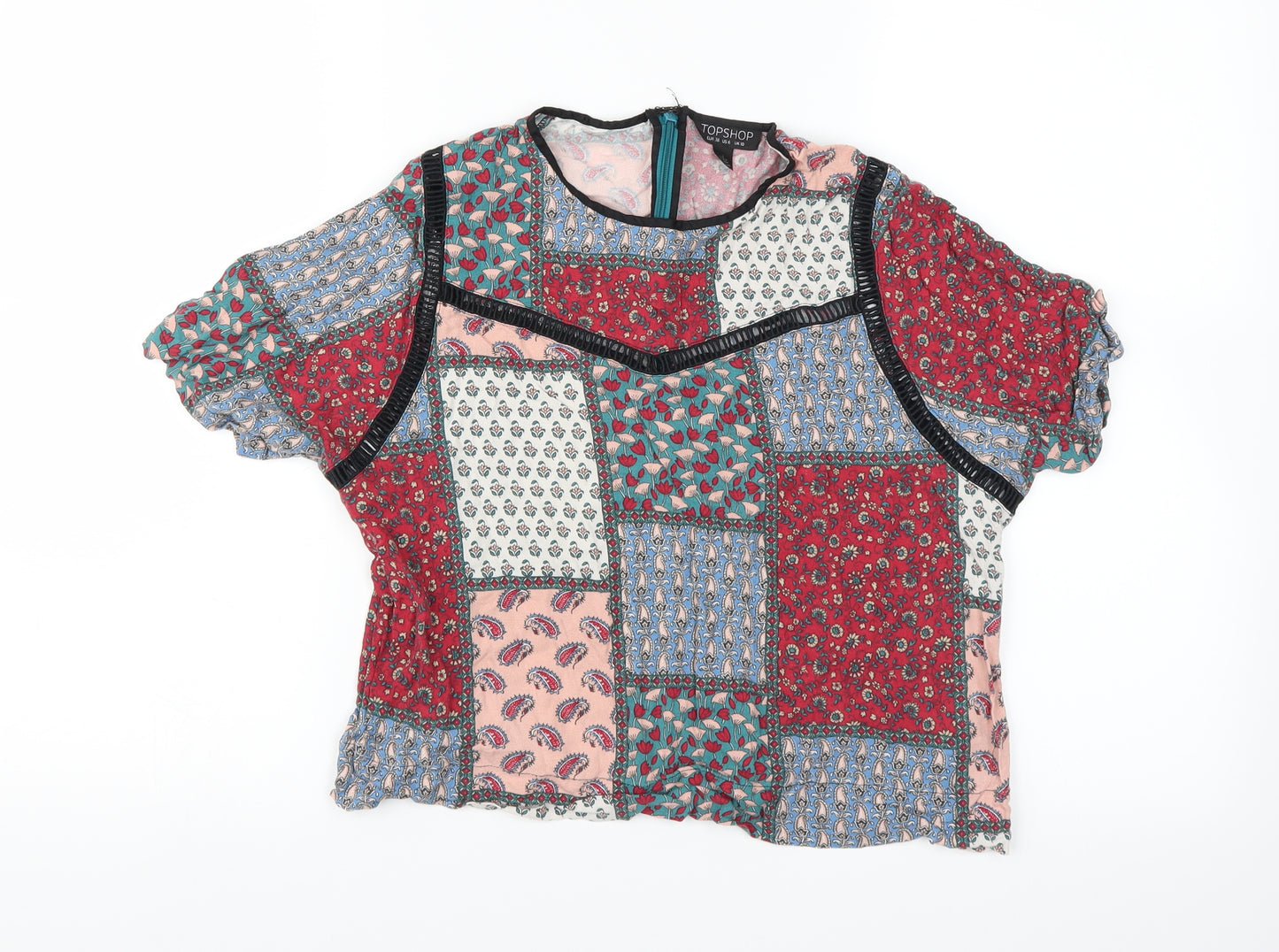 Topshop Womens Blue   Basic T-Shirt Size 10