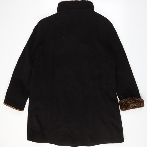 Milo Womens Black   Overcoat Coat Size 10
