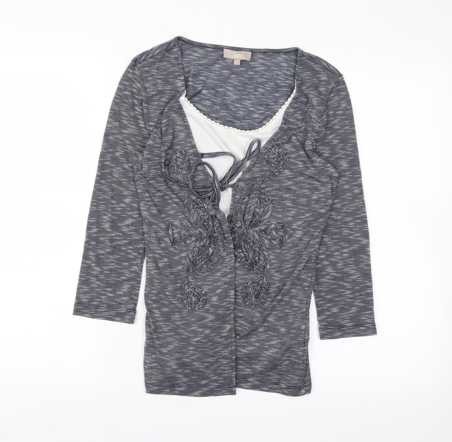 Soon Womens Blue   Basic T-Shirt Size 10