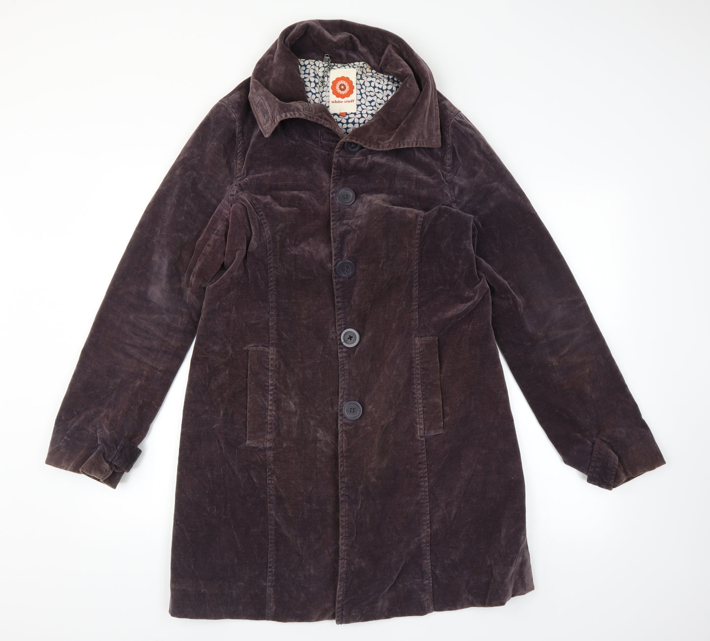 White Stuff Womens Brown   Overcoat Coat Size 14