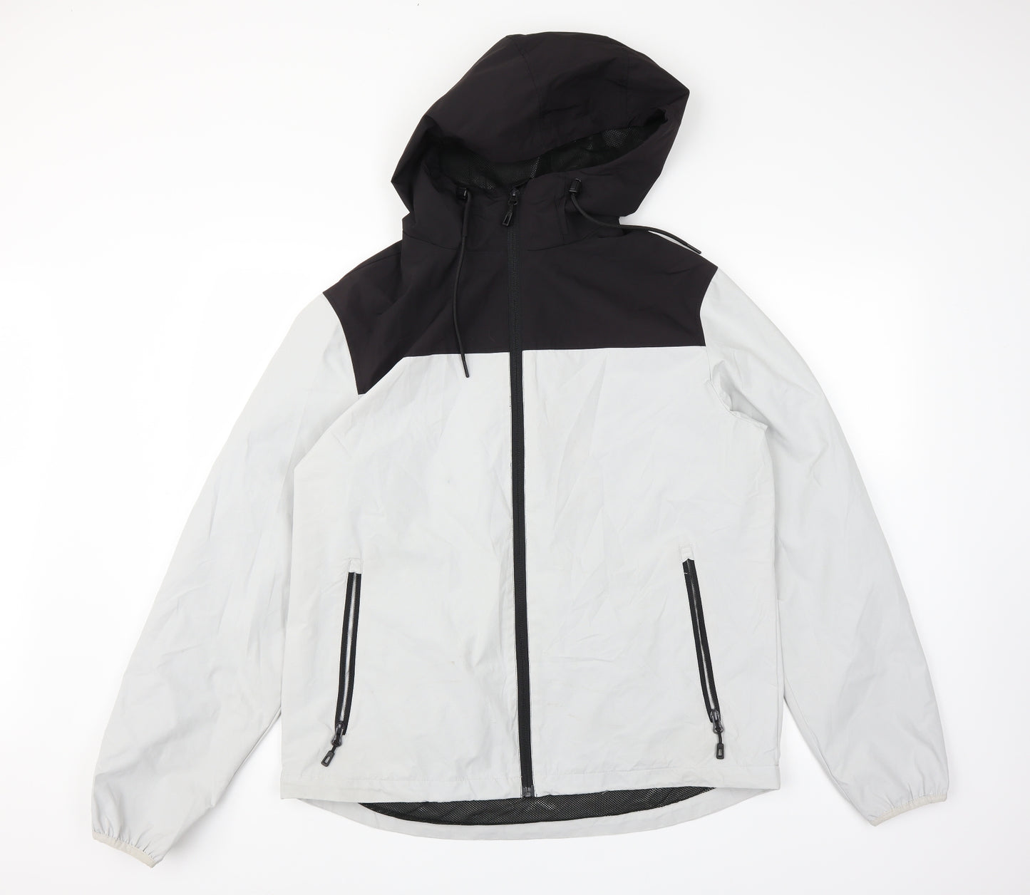George Mens White   Rain Coat Coat Size L