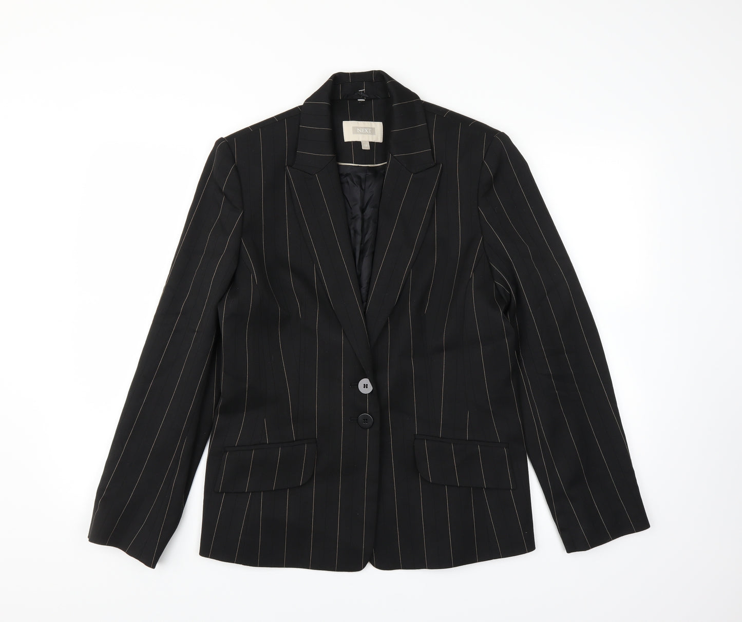 NEXT Womens Black Striped  Jacket  Size 14