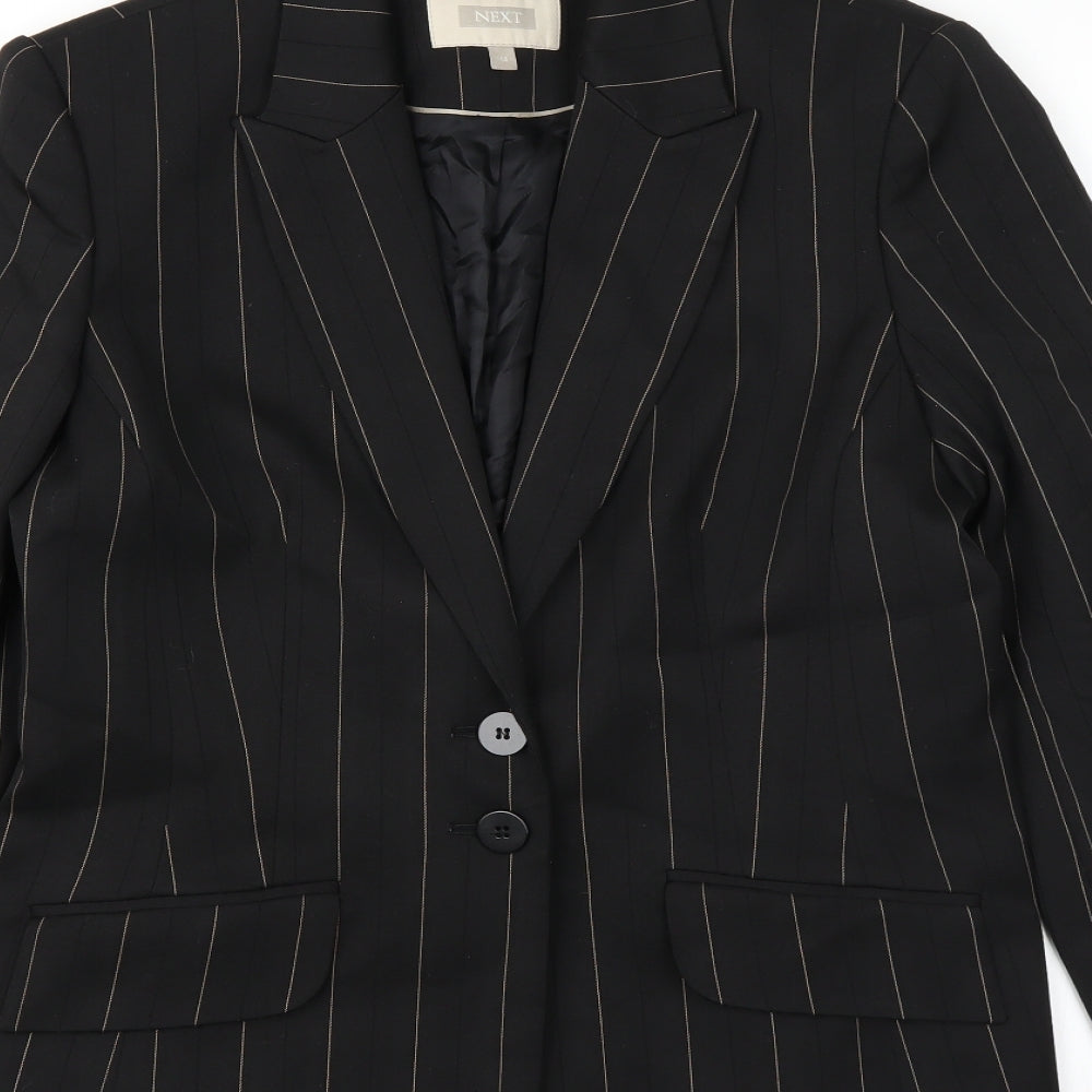 NEXT Womens Black Striped  Jacket  Size 14