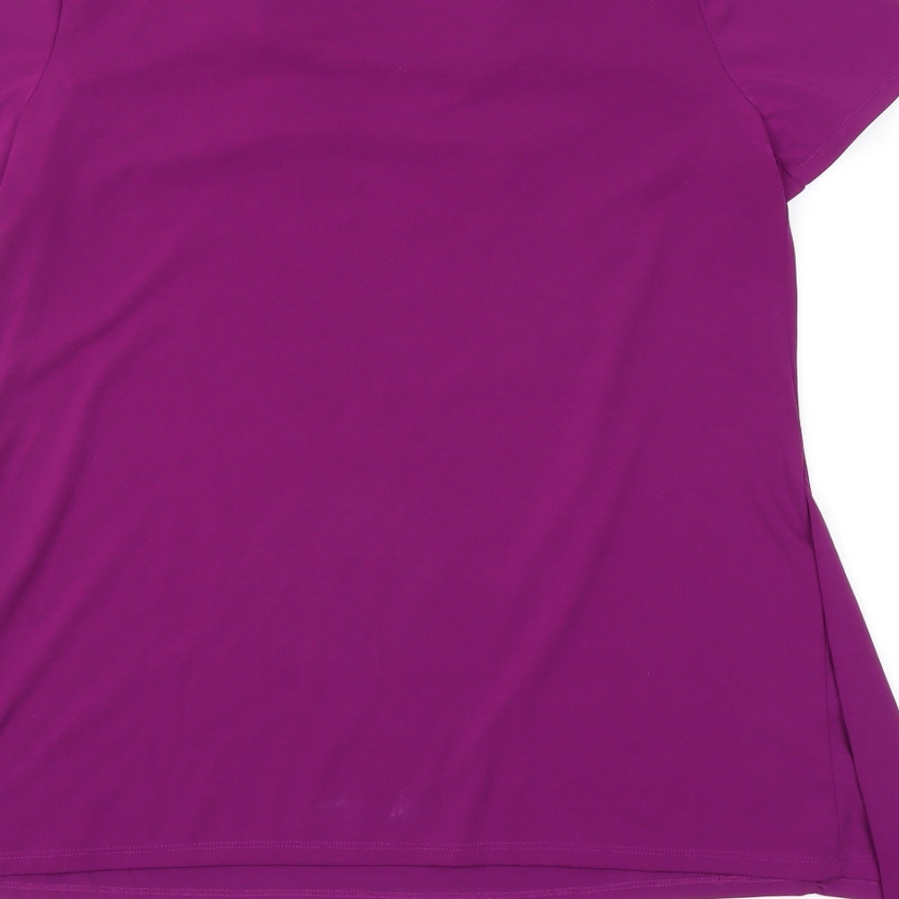 BM Womens Purple   Basic T-Shirt Size 14