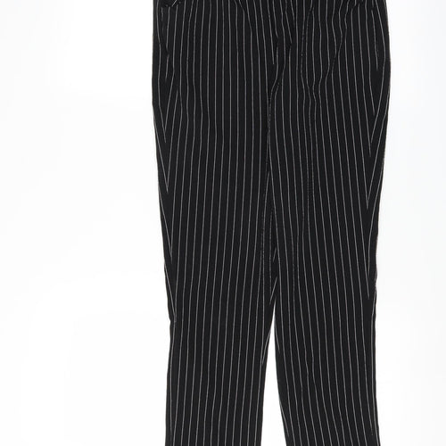 PRETTYLITTLETHING Womens Black   Trousers  Size 10 L28 in