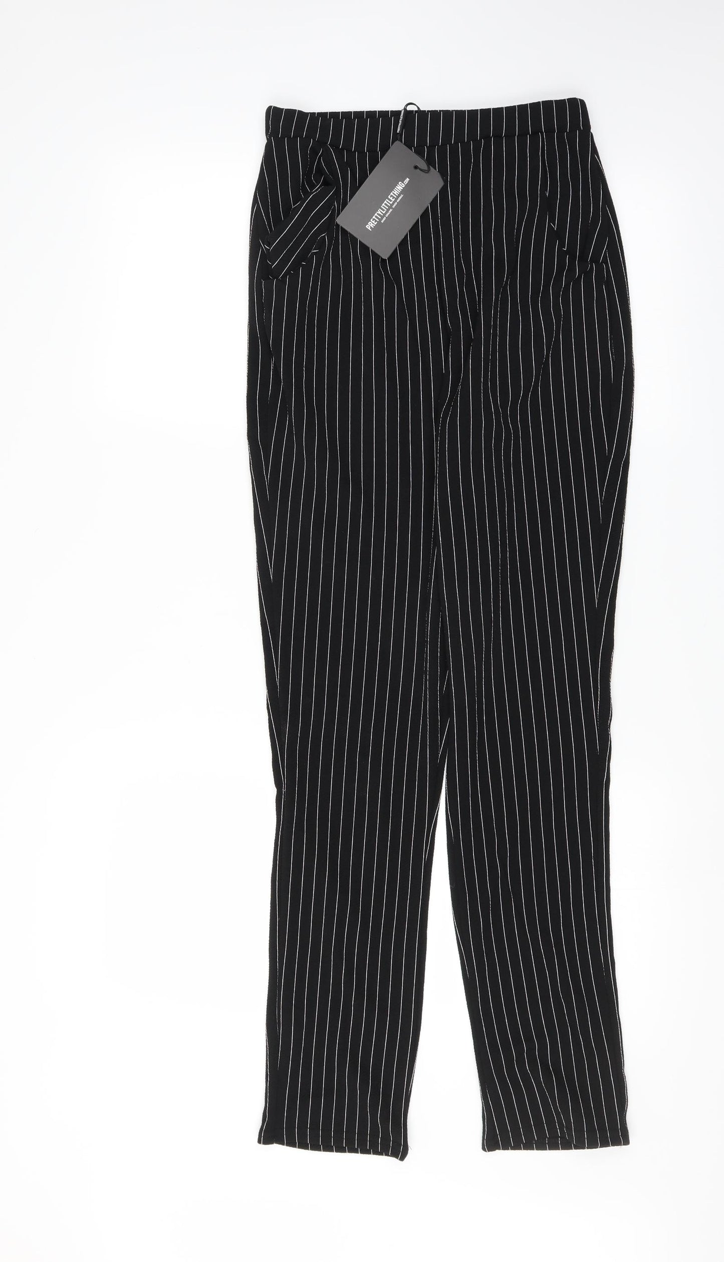 PRETTYLITTLETHING Womens Black   Trousers  Size 10 L28 in
