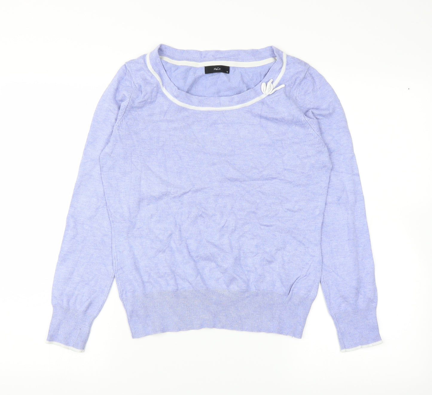 M&Co Womens Blue   Pullover Jumper Size 12
