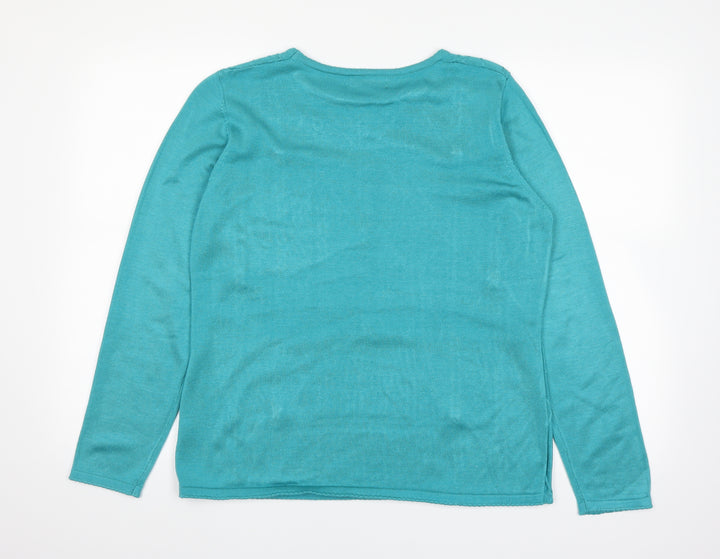 Bonmarché Womens Blue   Pullover Jumper Size M
