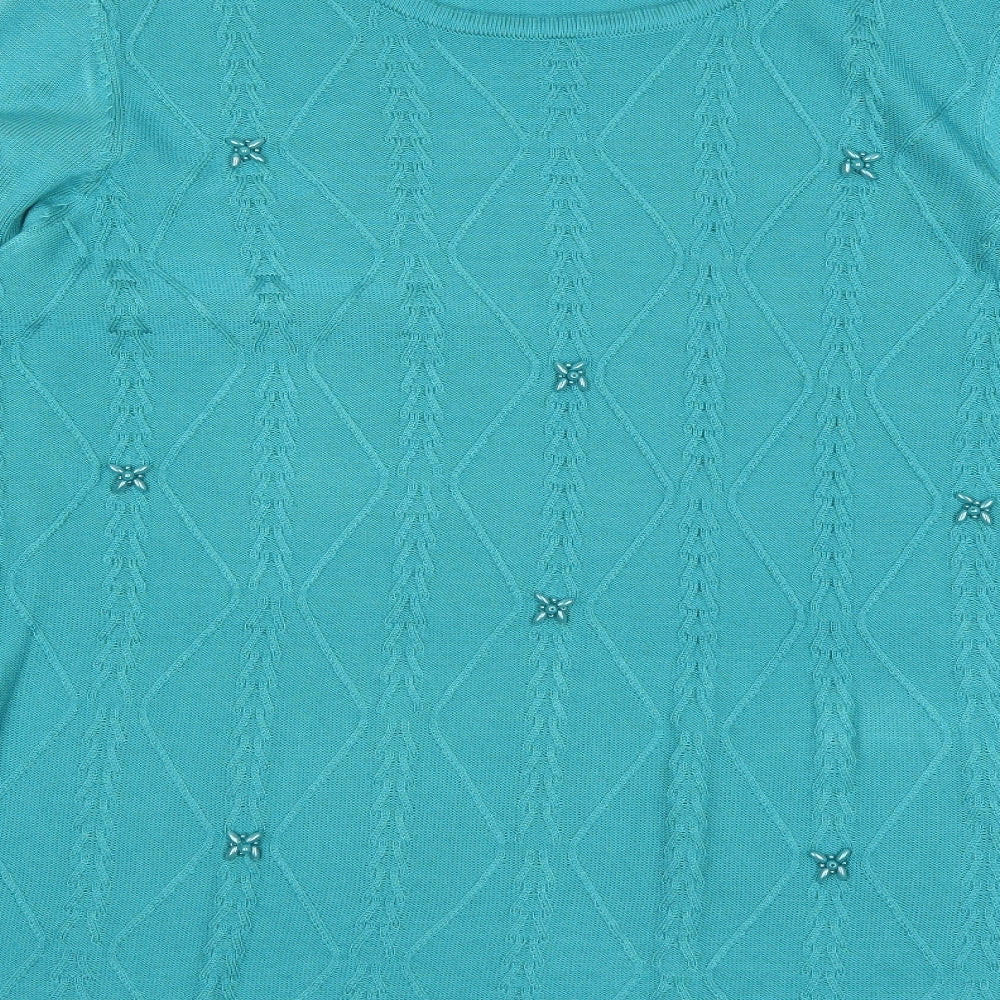 Bonmarché Womens Blue   Pullover Jumper Size M
