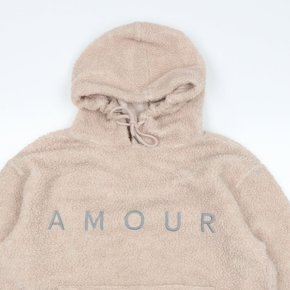 Topshop Womens Pink   Pullover Hoodie Size 8