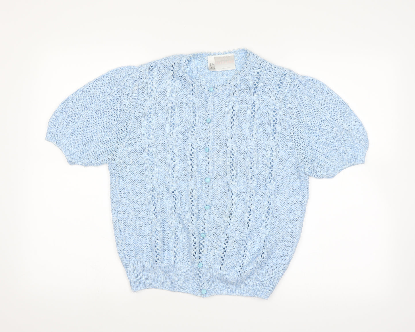 BHS Womens Blue   Cardigan Jumper Size 14
