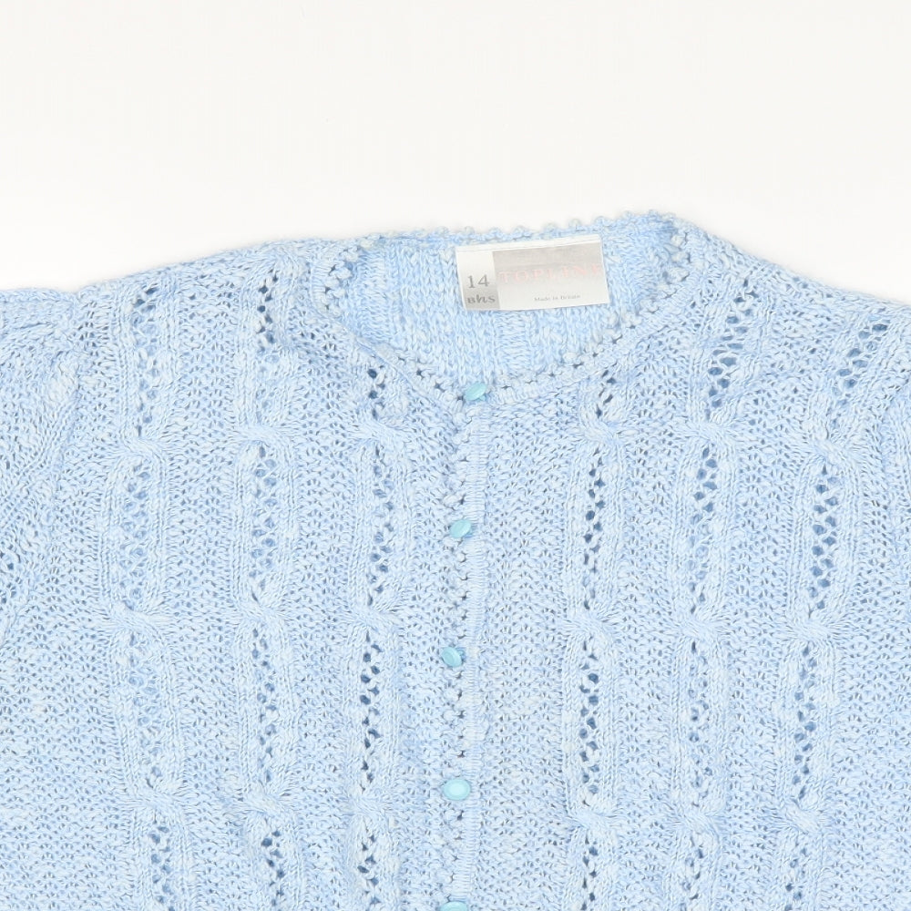 BHS Womens Blue   Cardigan Jumper Size 14