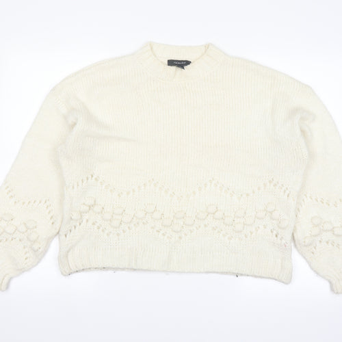 Primark Womens White   Pullover Jumper Size S