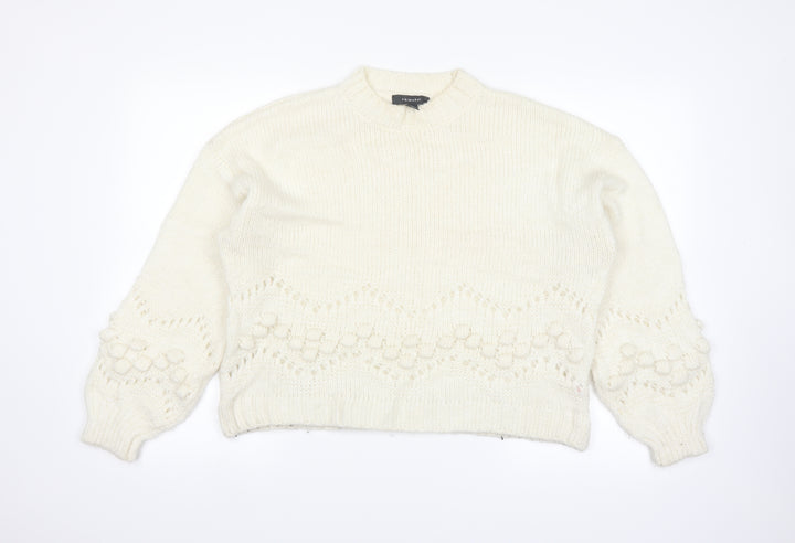 Primark Womens White   Pullover Jumper Size S