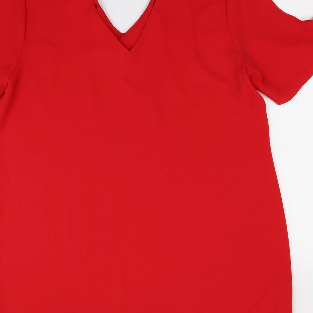 Peacocks Womens Red   Basic Blouse Size 14