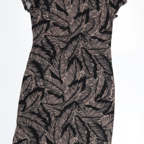 Betty Jackson Black Womens Black Floral  Fit & Flare  Size 14