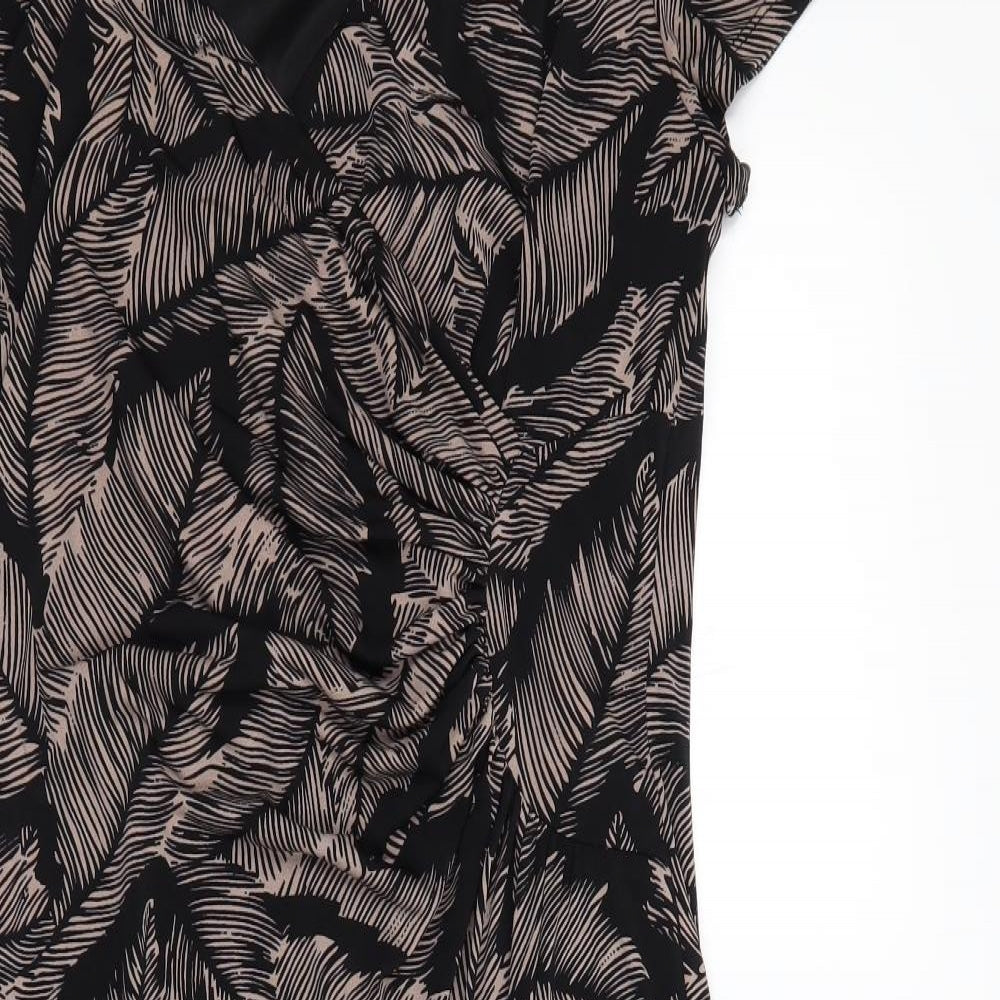 Betty Jackson Black Womens Black Floral  Fit & Flare  Size 14