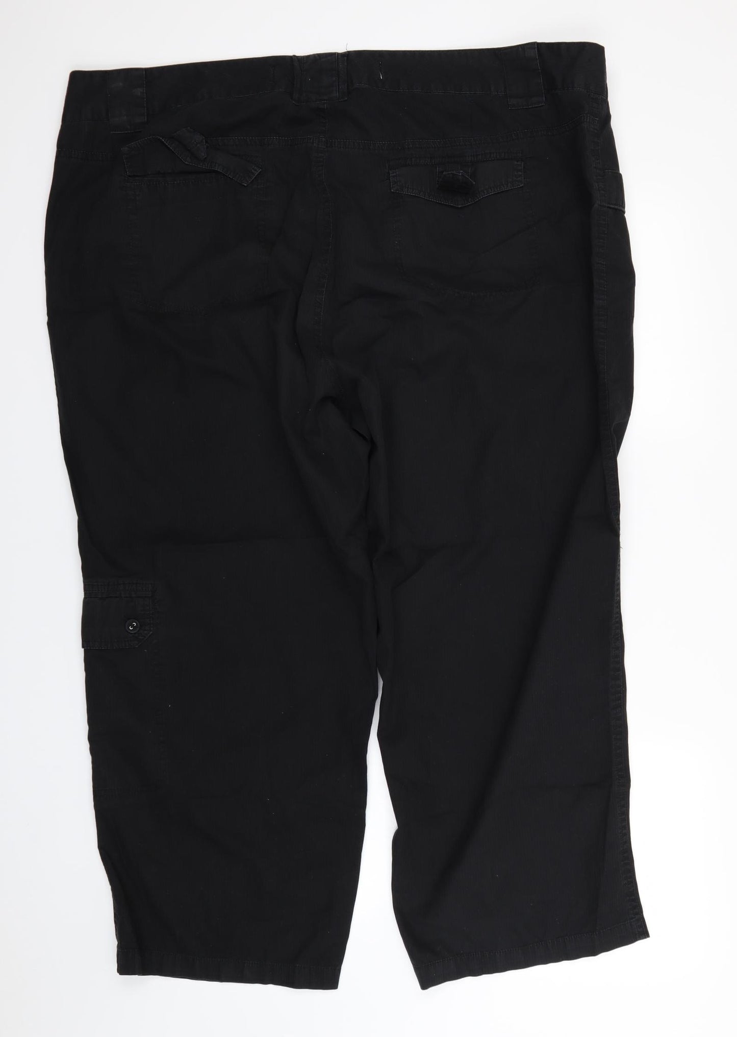 Evans Womens Black   Trousers  Size 26 L26 in