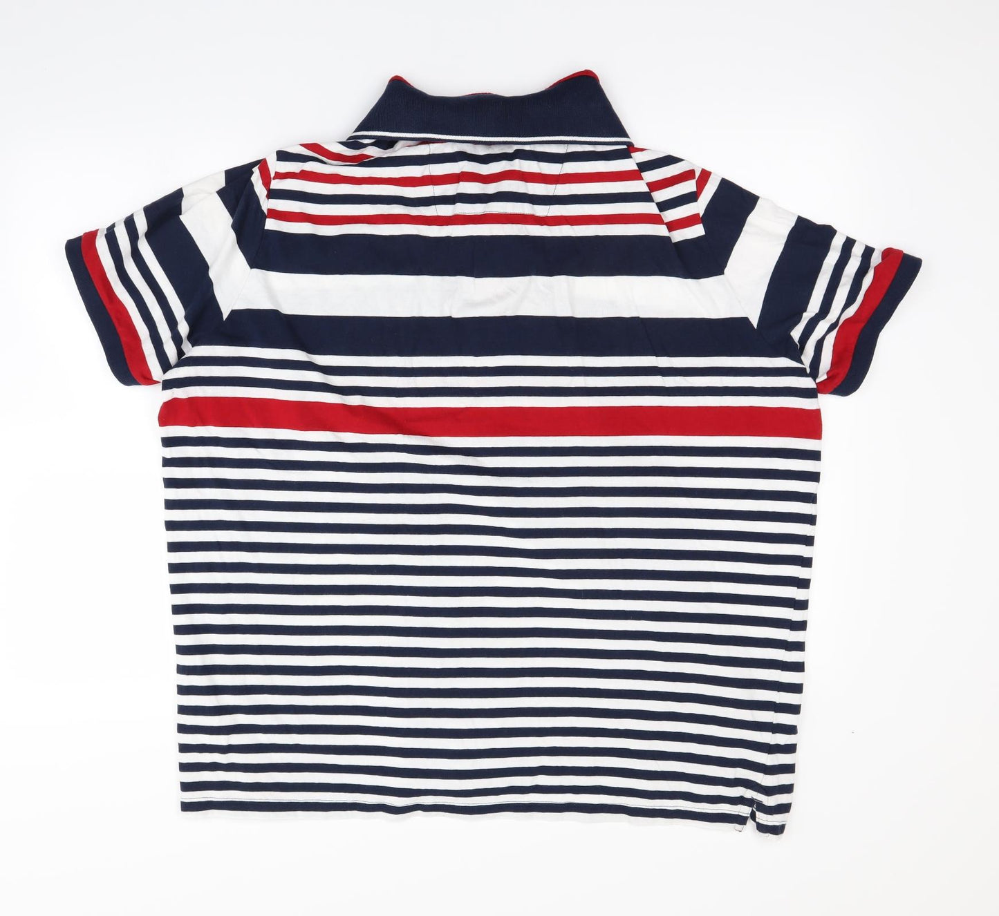 Atlantic Bay Mens Blue Striped   Polo Size 2XL