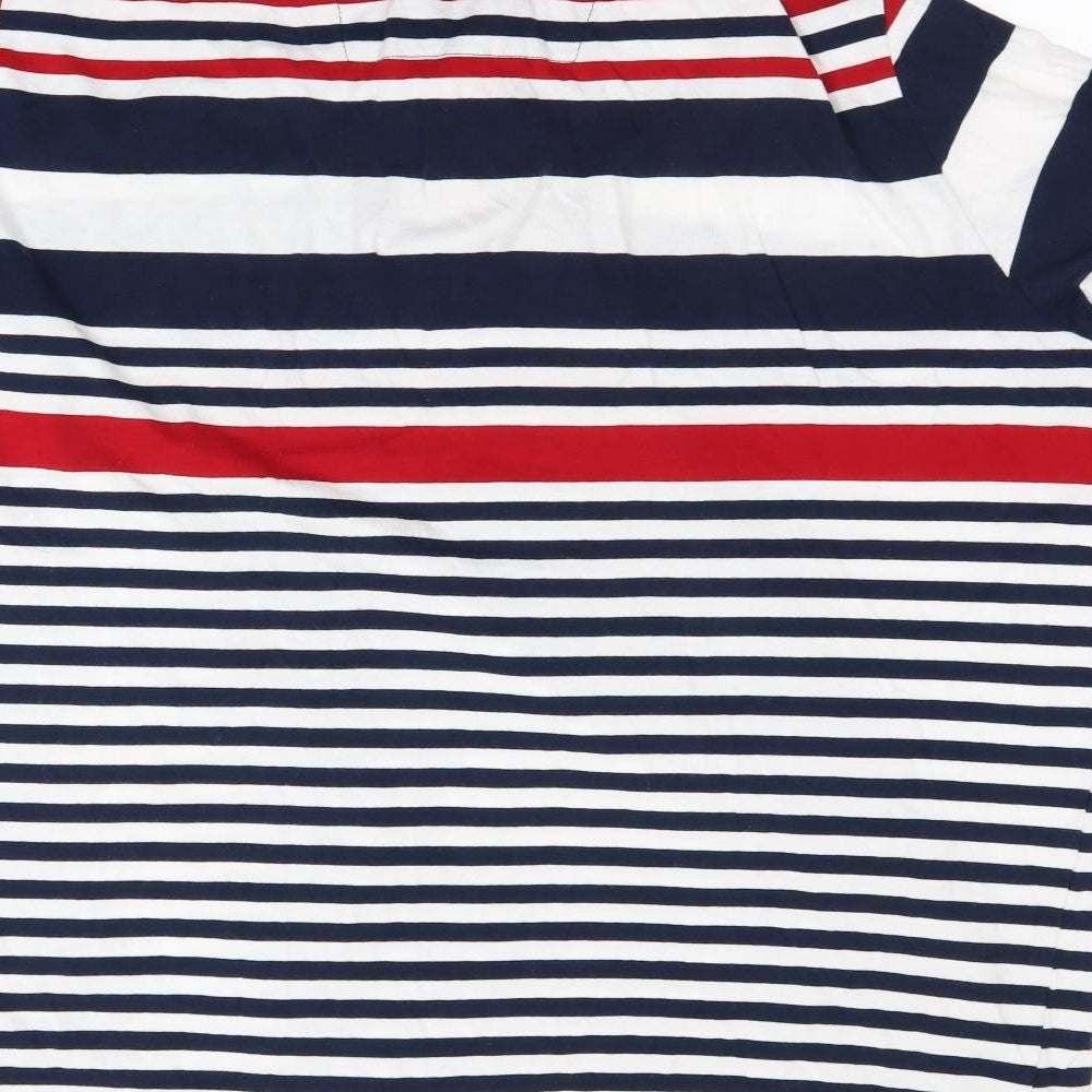 Atlantic Bay Mens Blue Striped   Polo Size 2XL