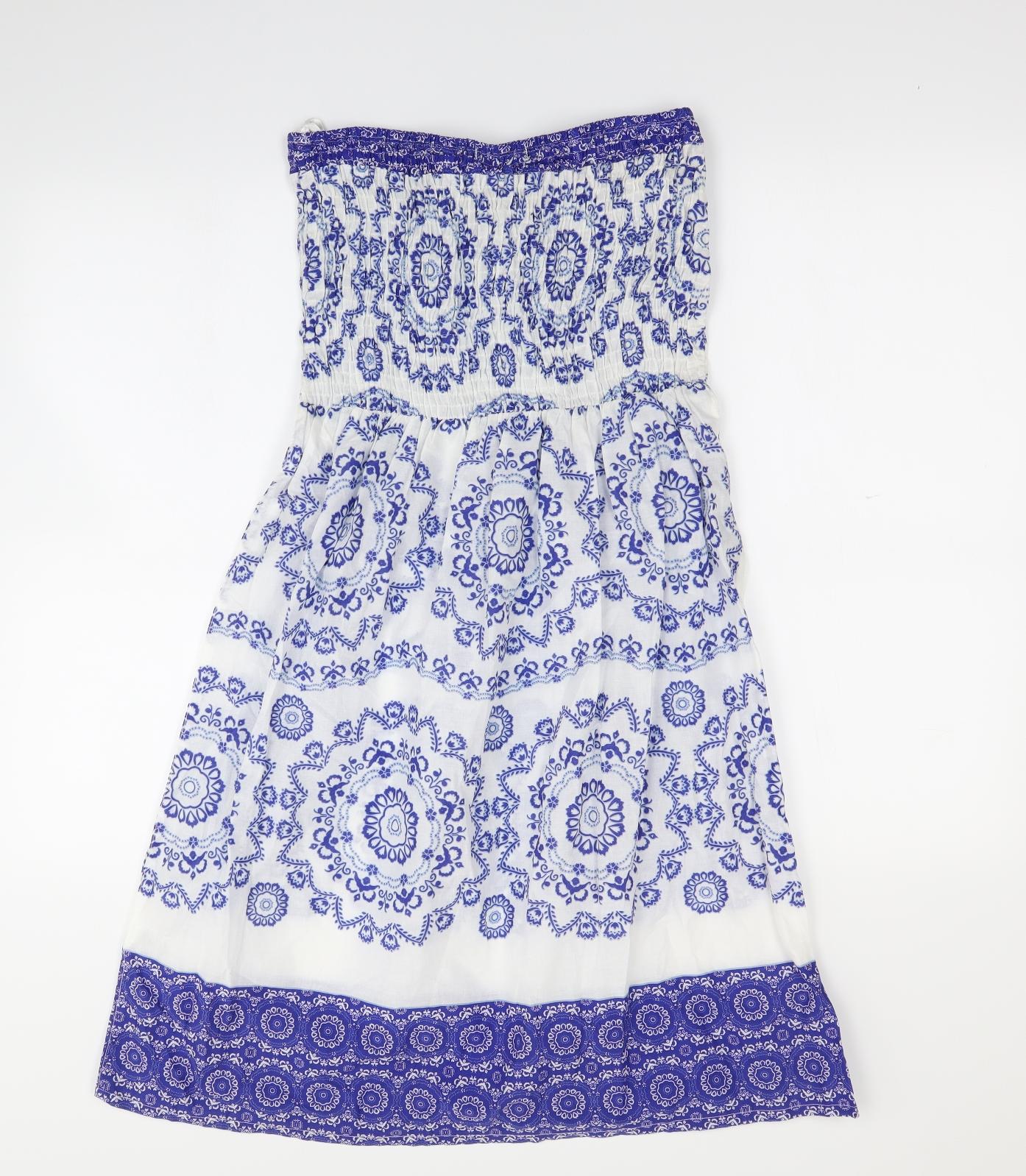 Atmosphere Womens Blue Geometric  Fit & Flare  Size 14