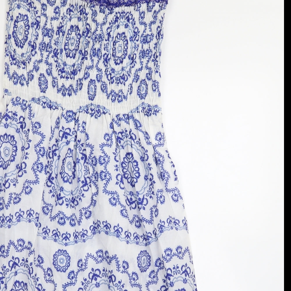 Atmosphere Womens Blue Geometric  Fit & Flare  Size 14
