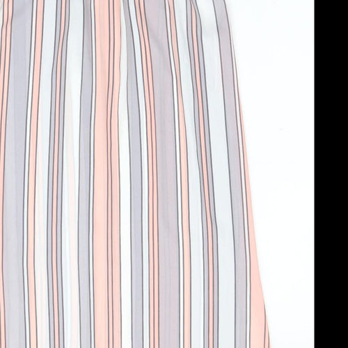 George Womens Multicoloured Striped  Basic Button-Up Size 14