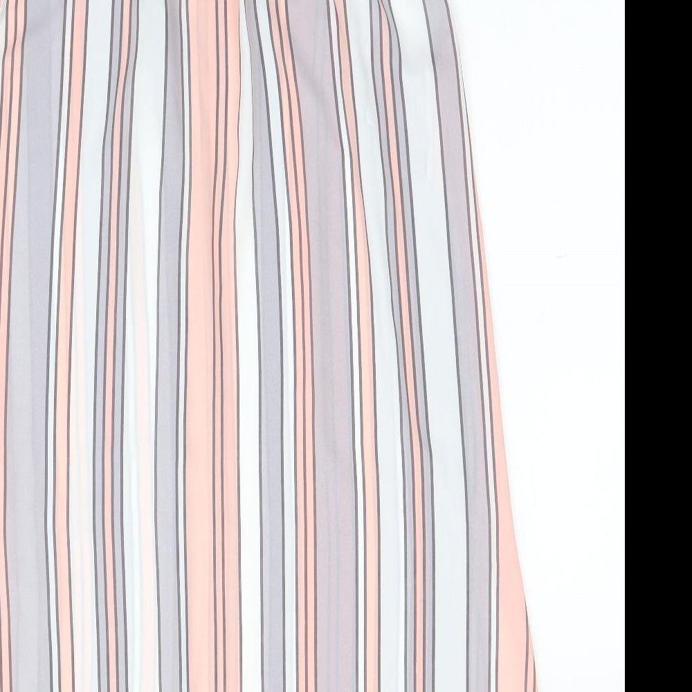 George Womens Multicoloured Striped  Basic Button-Up Size 14