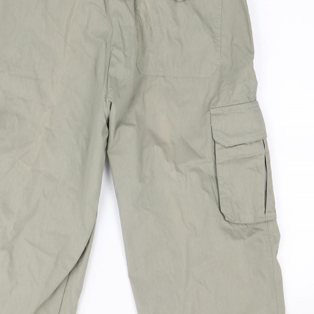 denimseventythree Mens Beige   Cropped Trousers Size S L24 in