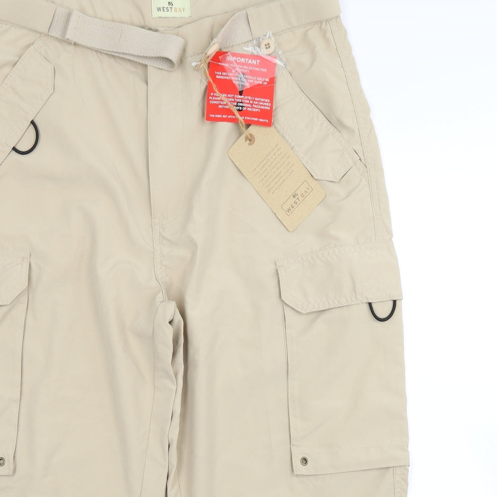 West Bay Mens Beige   Trousers  Size S L25 in