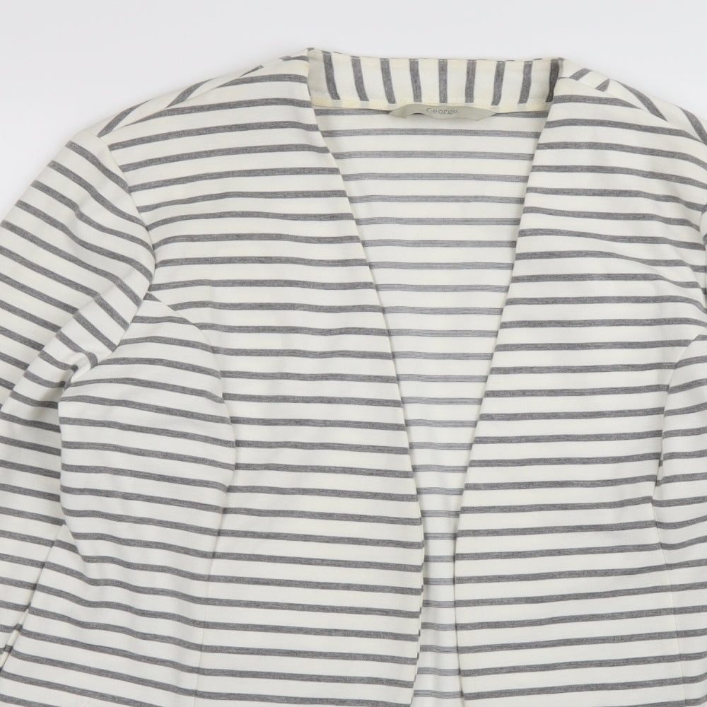 George Womens Grey Striped  Jacket  Size 14