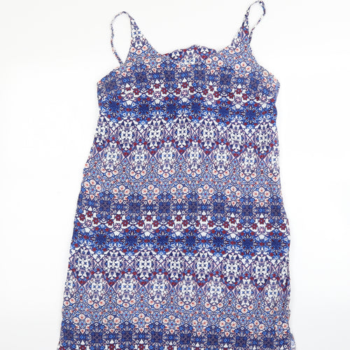 Atmosphere Womens Blue Geometric  Mini  Size 10